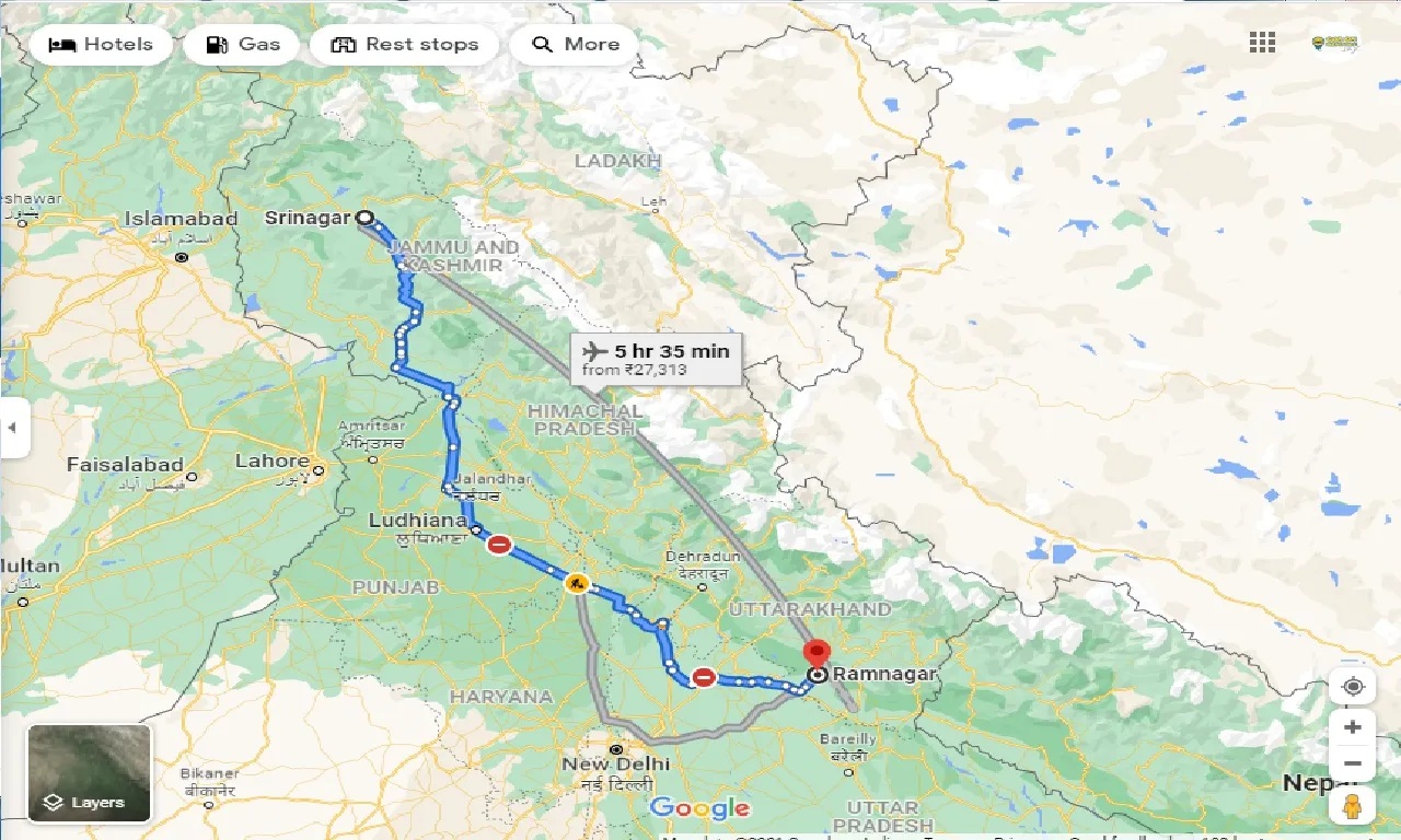 srinagar-to-ramnagar-taxi