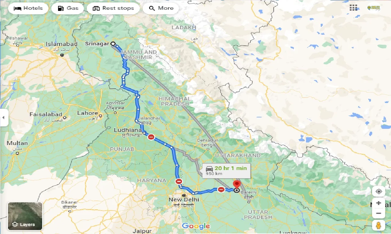 srinagar-to-rampur-one-way