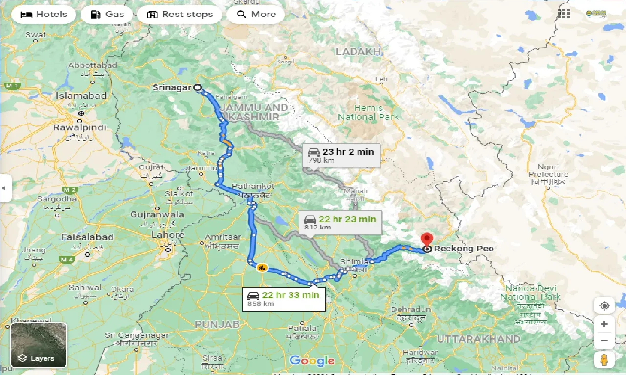 srinagar-to-reckong-peo-one-way