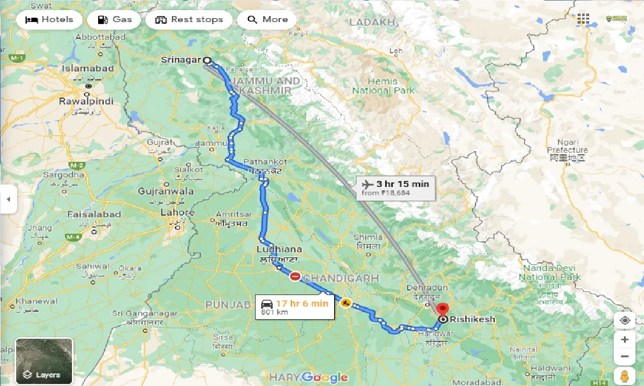 srinagar-to-rishikesh-one-way