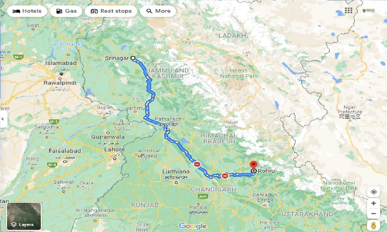 srinagar-to-rohru-one-way
