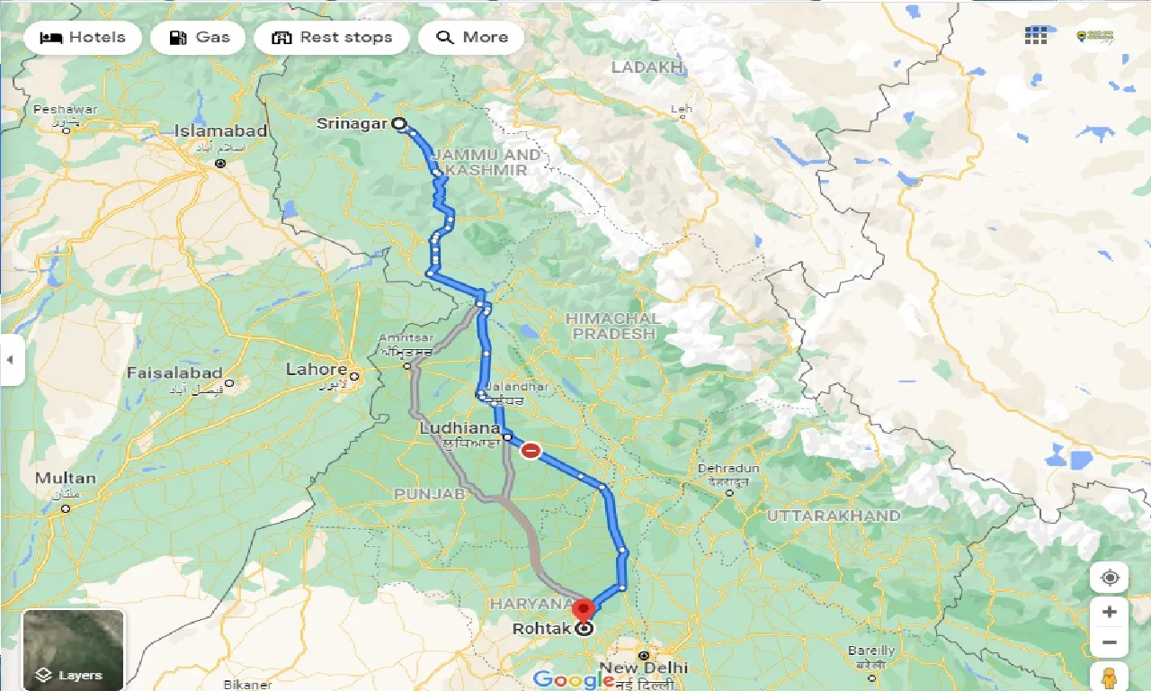 srinagar-to-rohtak-one-way