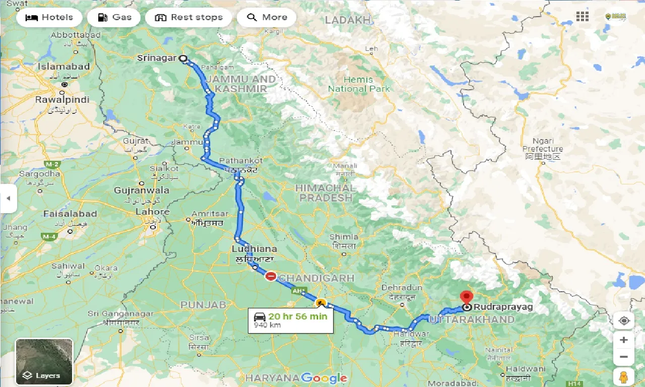 srinagar-to-rudraprayag-one-way