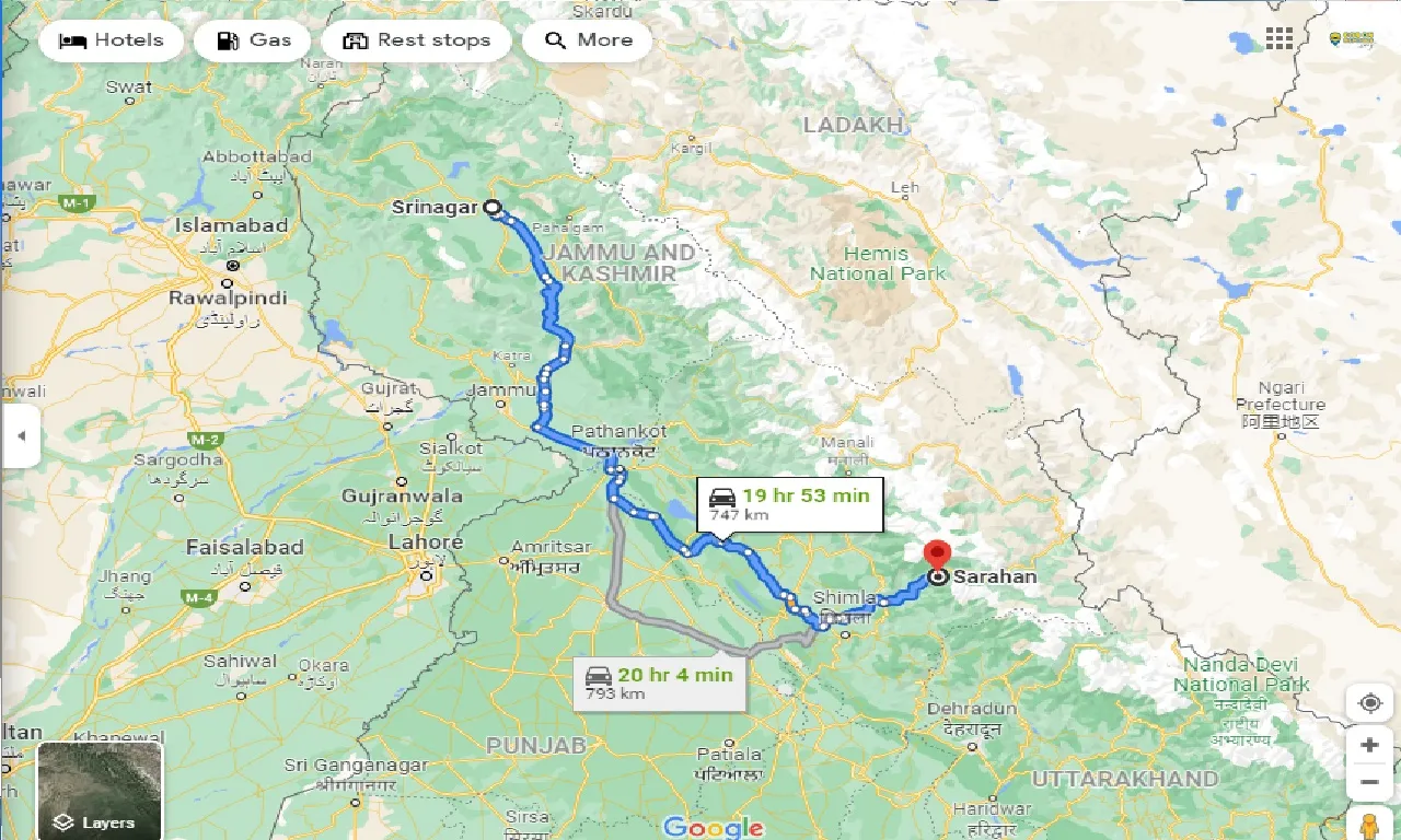 srinagar-to-sarahan-taxi