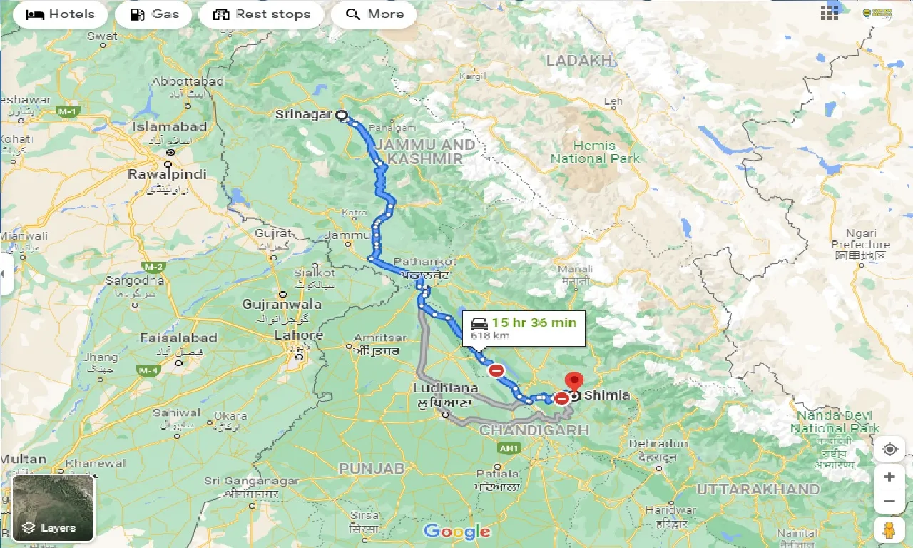 srinagar-to-shimla-one-way