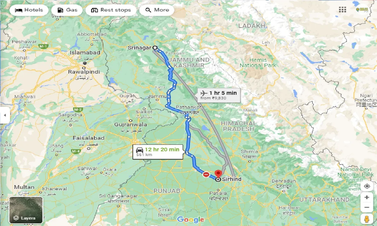 srinagar-to-sirhind-one-way