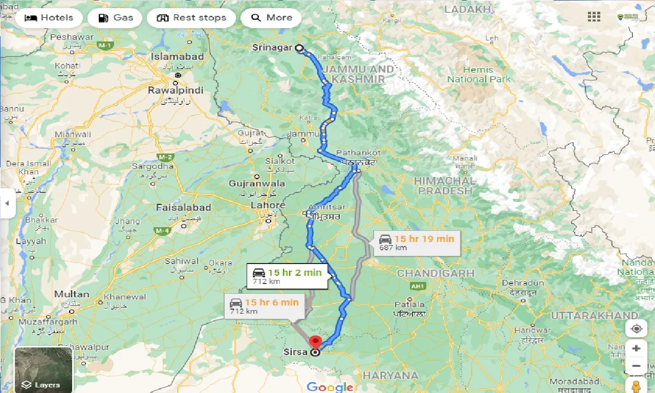 srinagar-to-sirsa-one-way