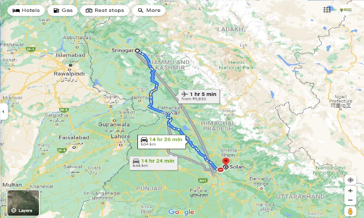 srinagar-to-solan-one-way