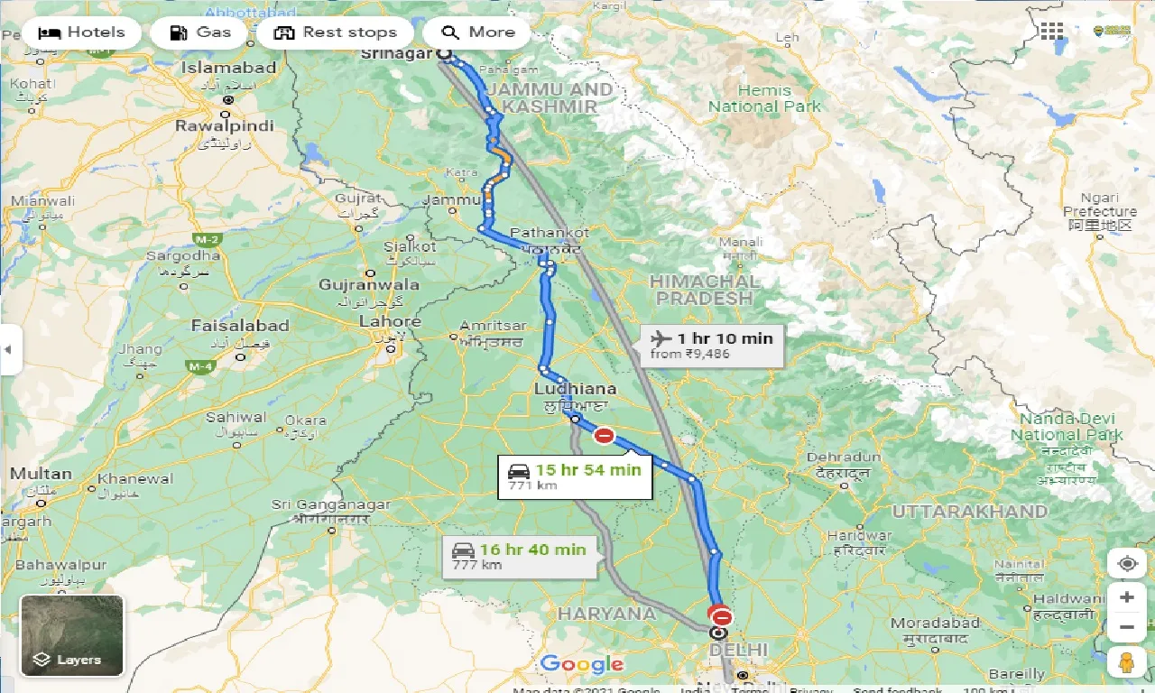 srinagar-to-sonipat-one-way