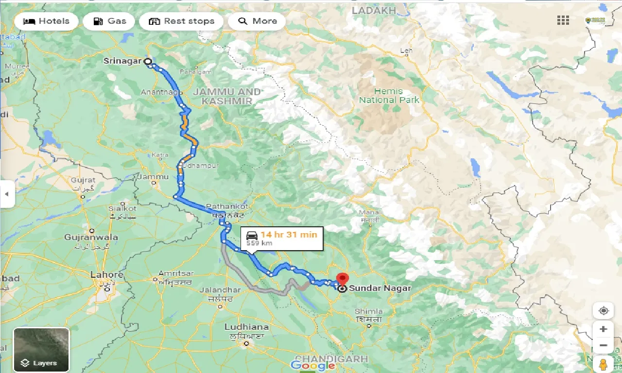 srinagar-to-sundar-nagar-taxi