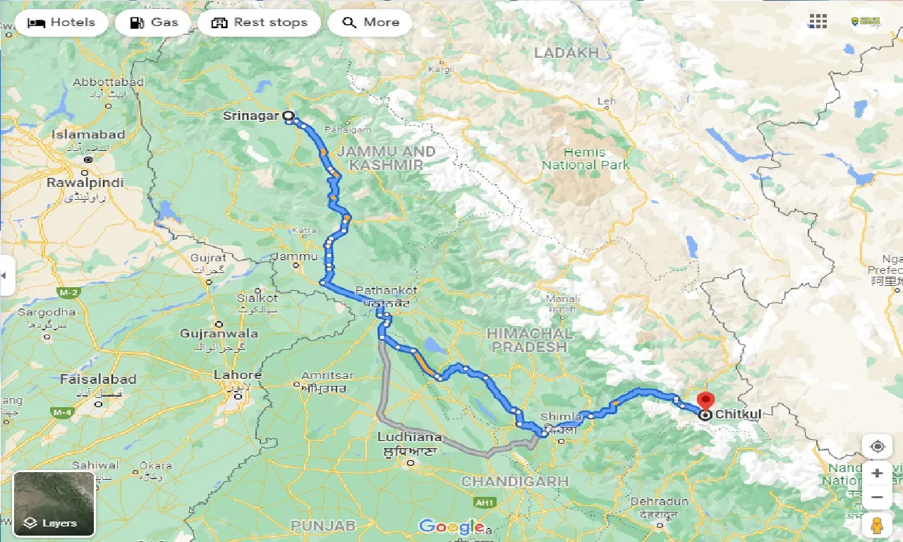 srinagar-to-chitkul-taxi
