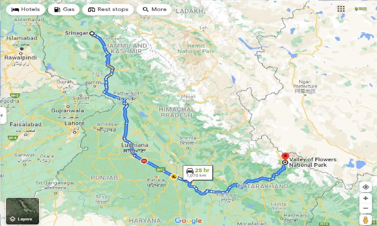 srinagar-to-valley-of-flowers-one-way