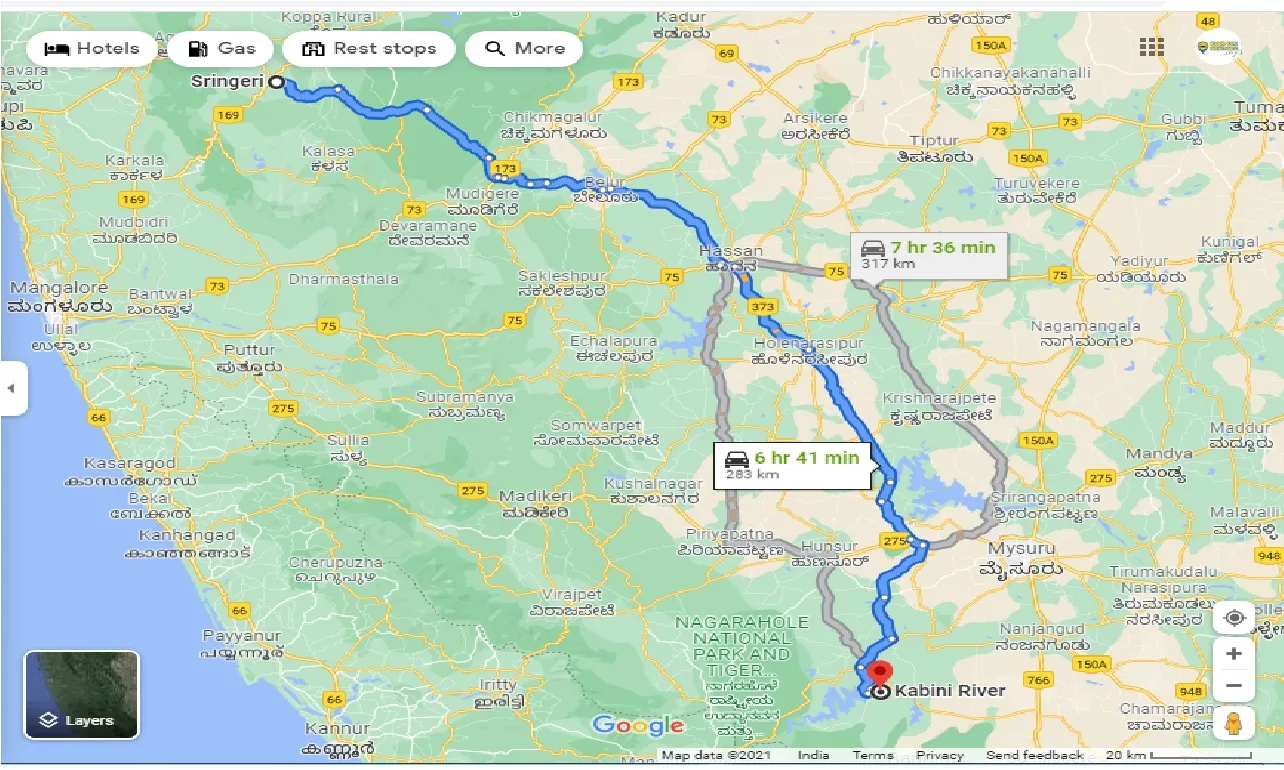 sringeri-to-kabini-one-way