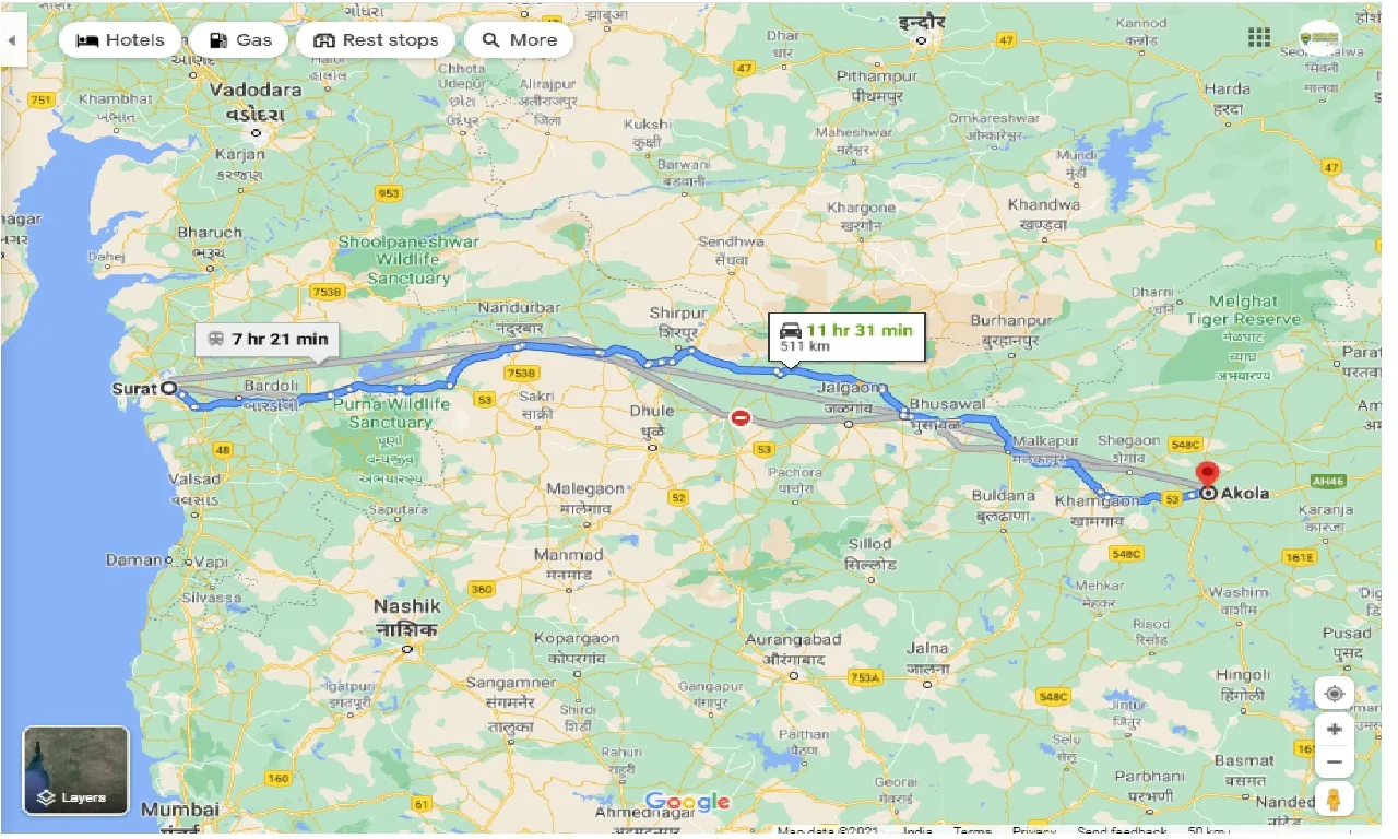 surat-to-akola-one-way