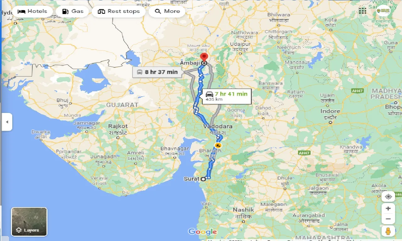 surat-to-ambaji-one-way