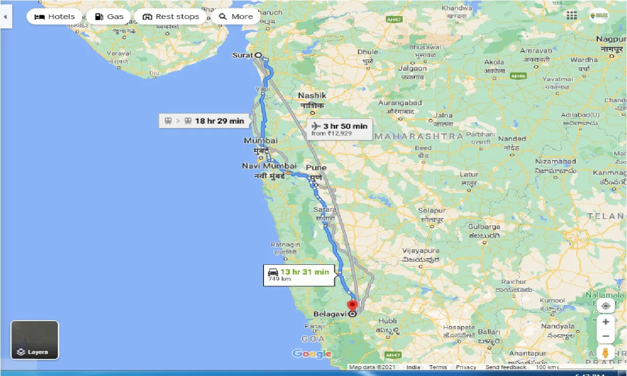 surat-to-belgaum-round-trip