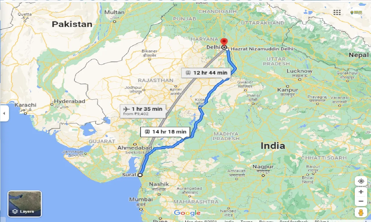surat-to-delhi-one-way