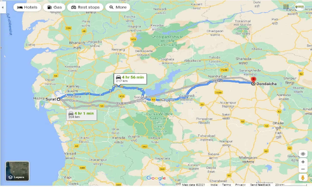 surat-to-dondaicha-warwade-one-way