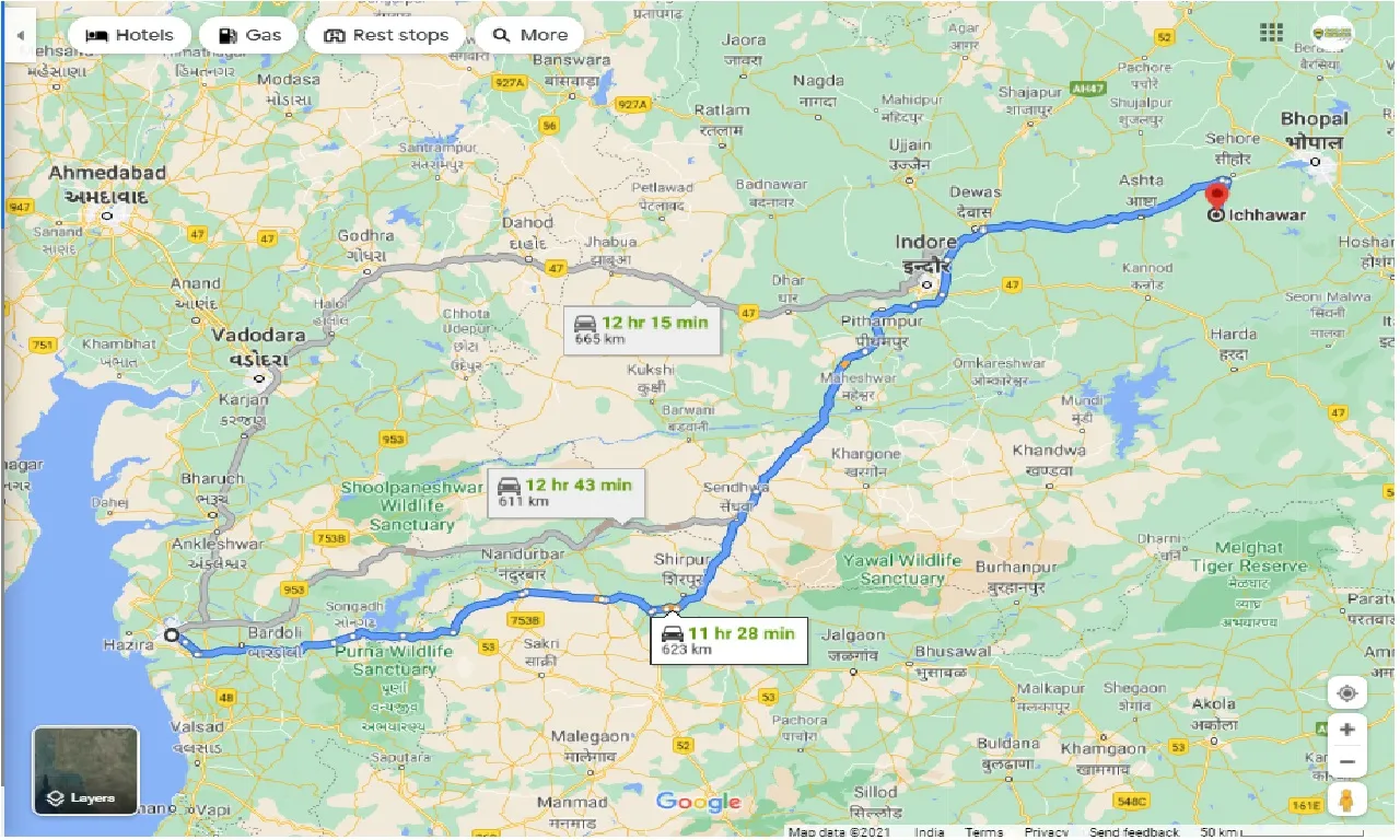 surat-to-ichhawar-one-way