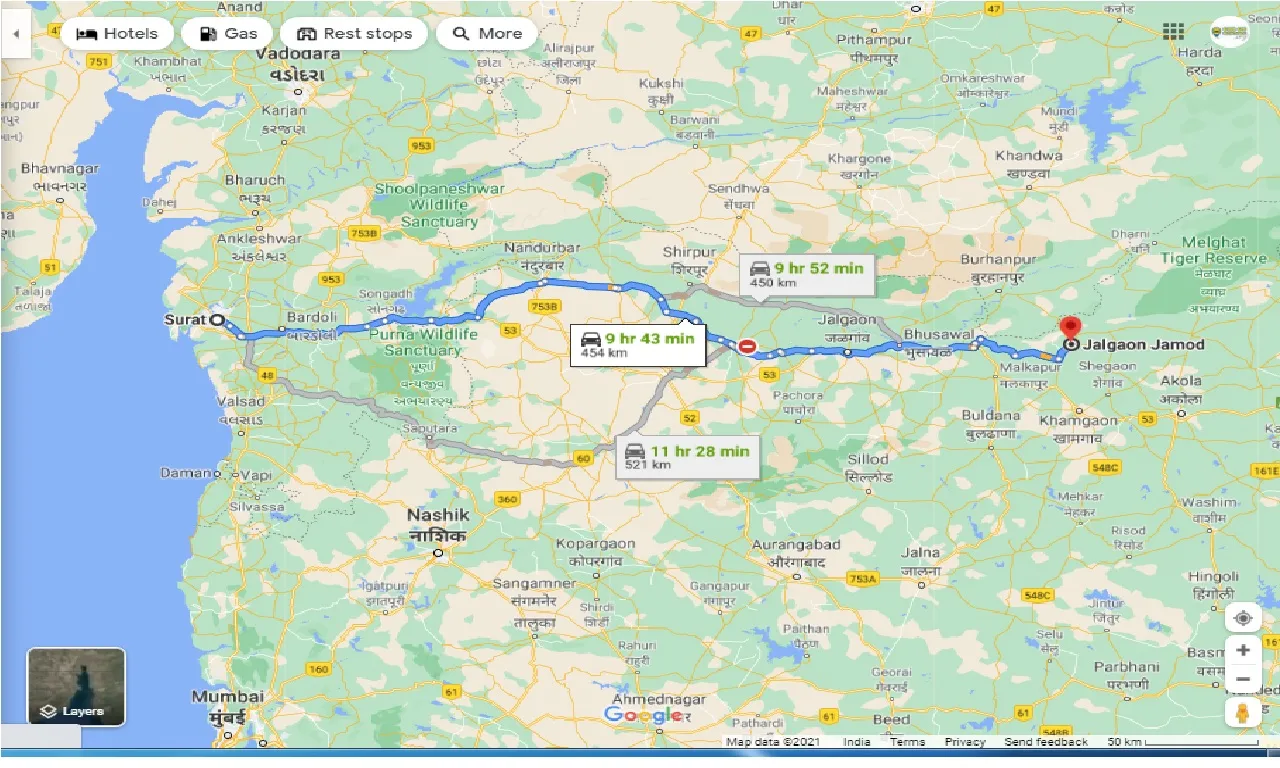 surat-to-jalgaon-jamod-one-way
