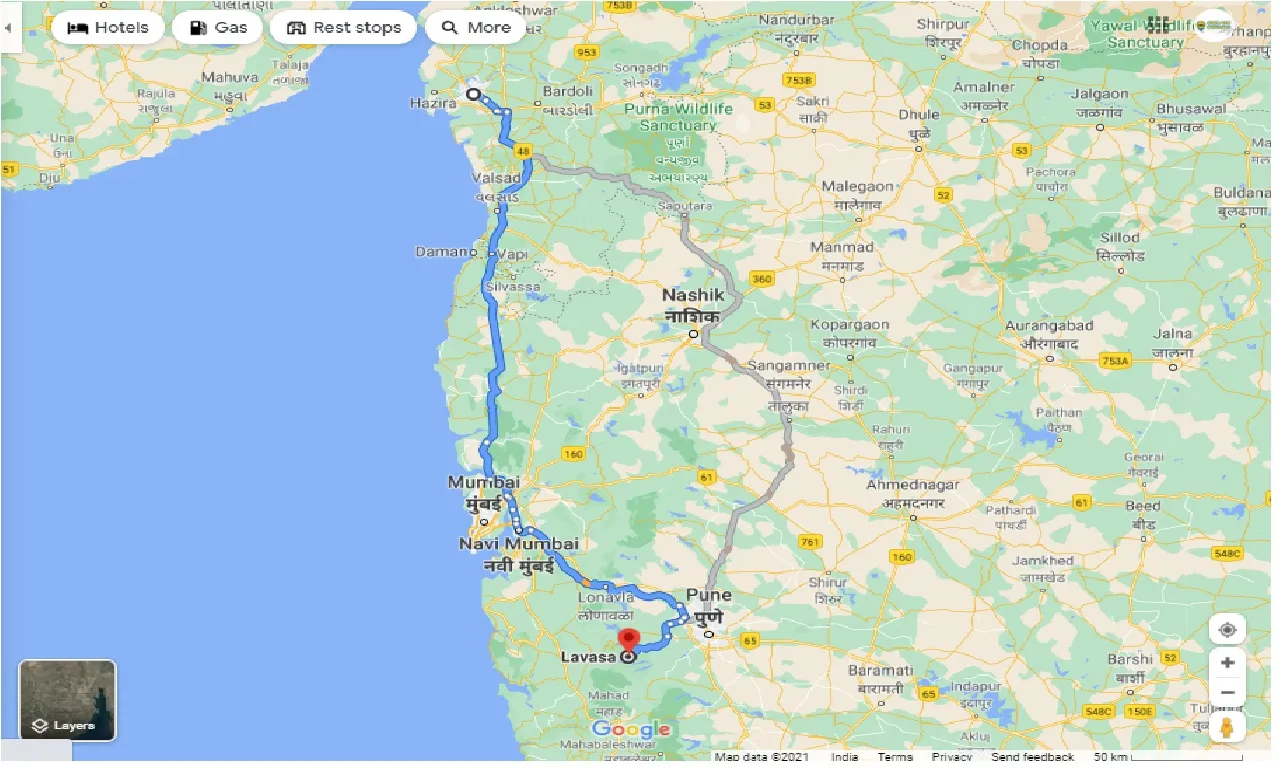 surat-to-lavasa-round-trip