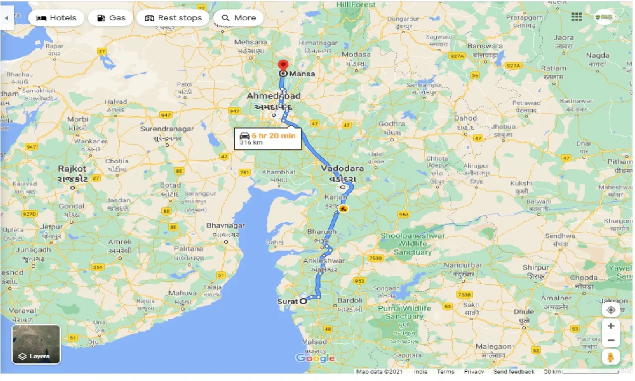 surat-to-mansa-gujarat-round-trip