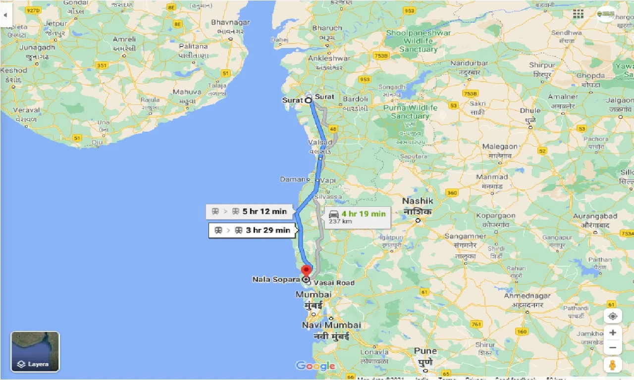surat-to-nalasopara-one-way