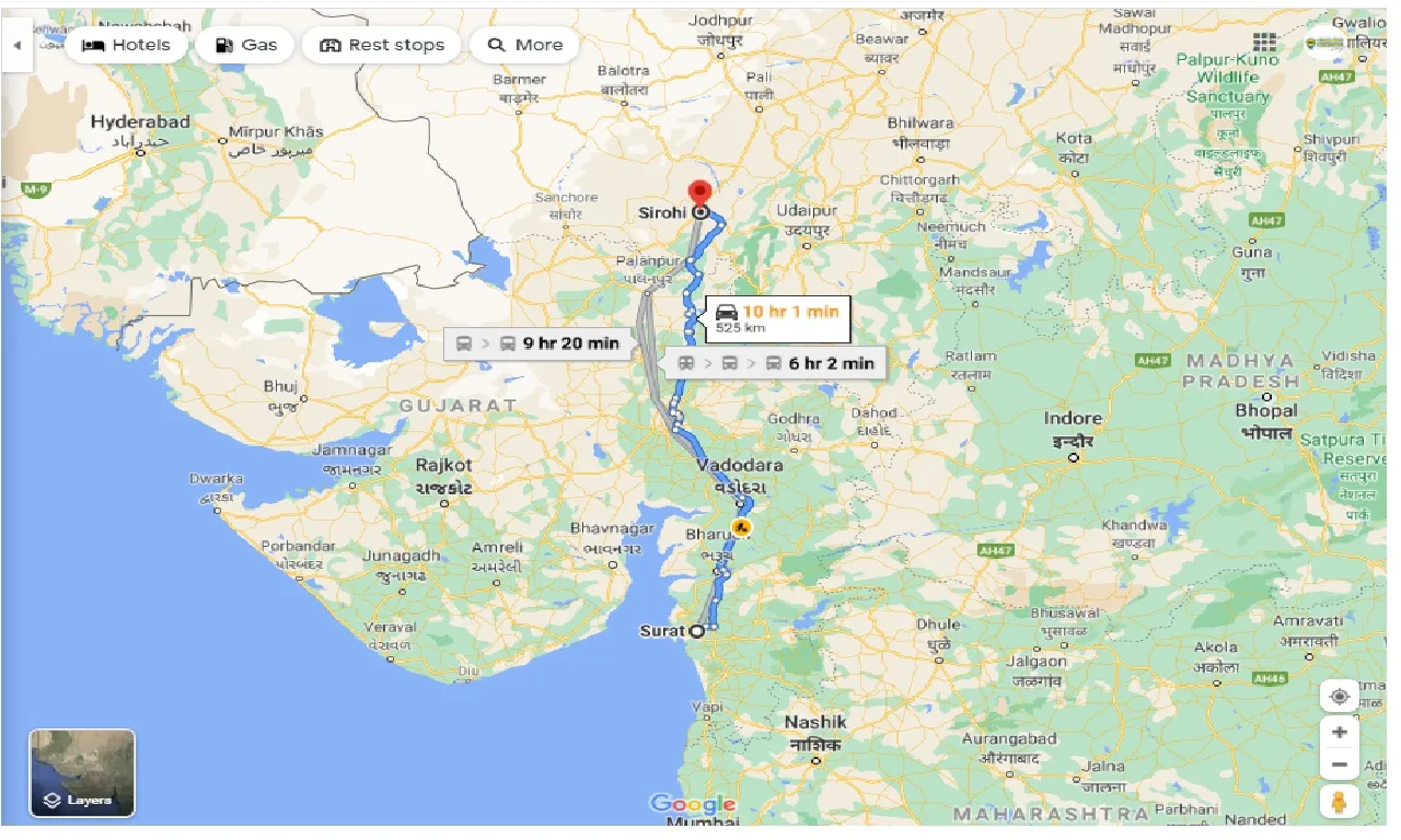 surat-to-sirohi-round-trip