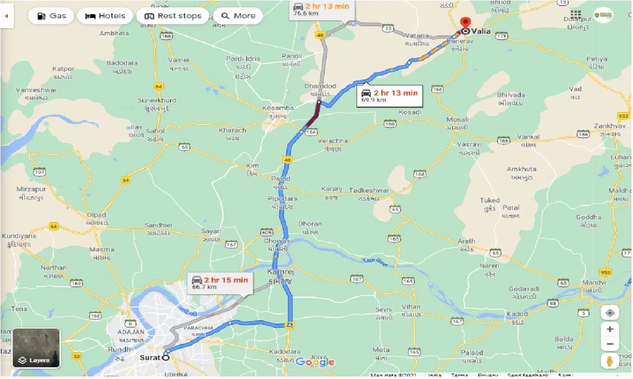 surat-to-valia-one-way