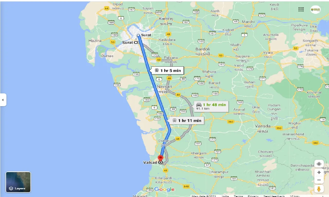 surat-to-valsad-one-way