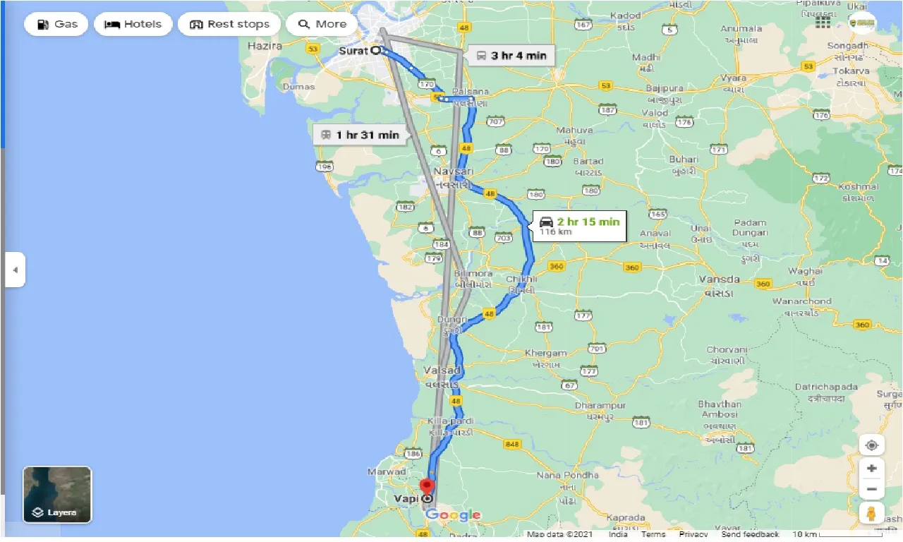 surat-to-vapi-one-way