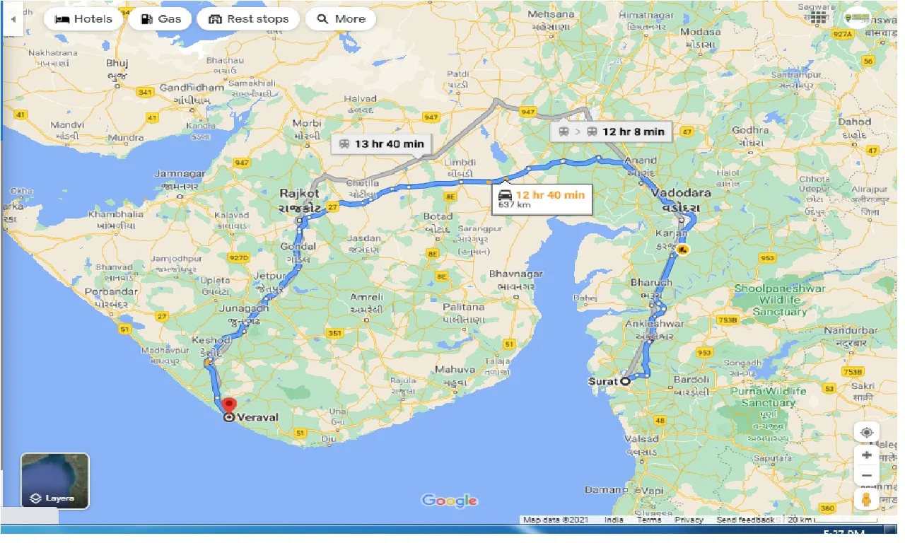 surat-to-veraval-round-trip