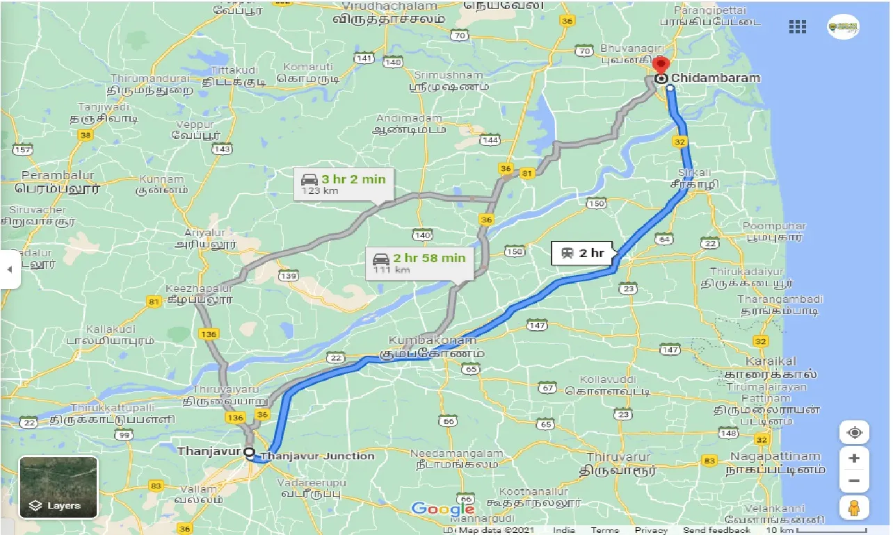 thanjavur-to-Chidambaram-round-trip