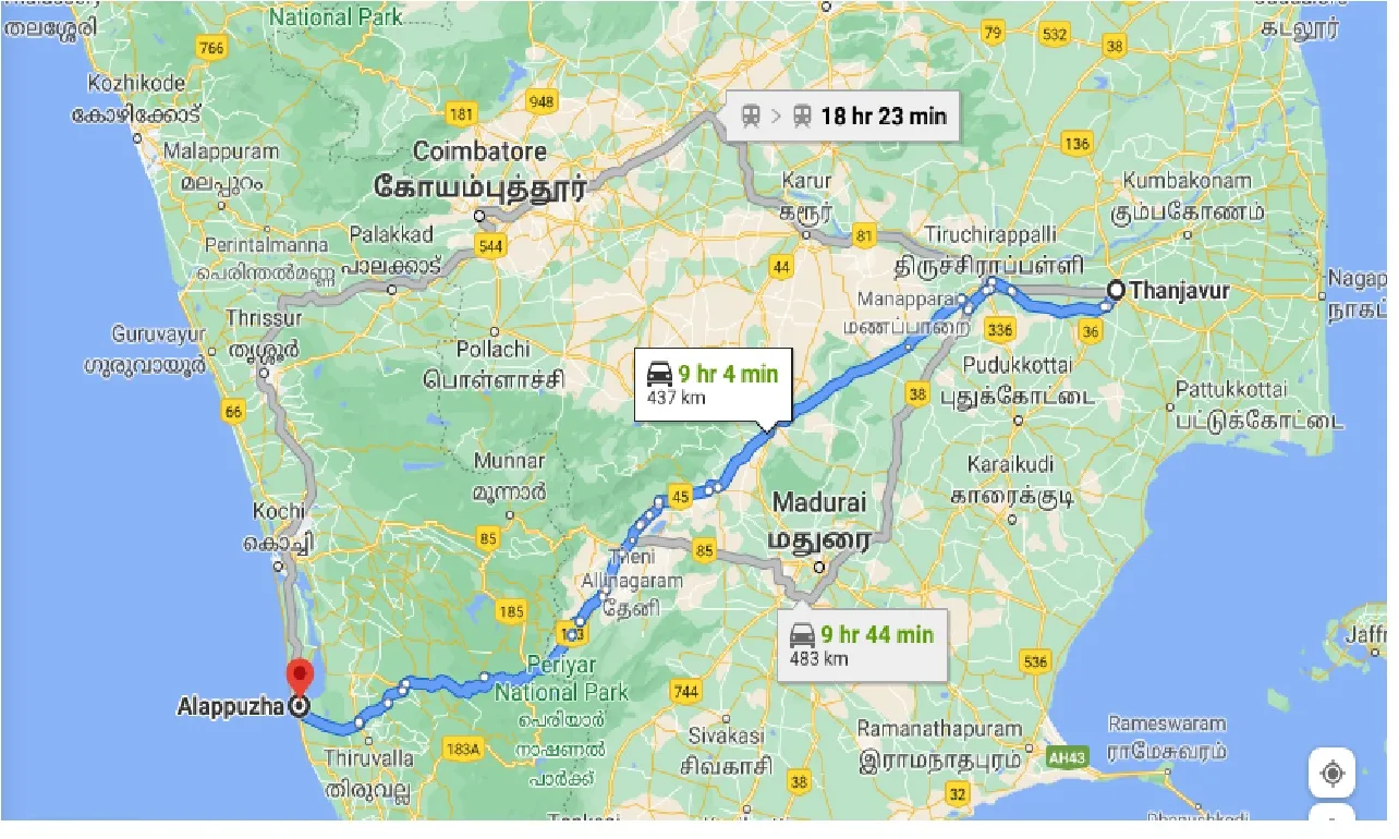 thanjavur-to-alappuzha-one-way