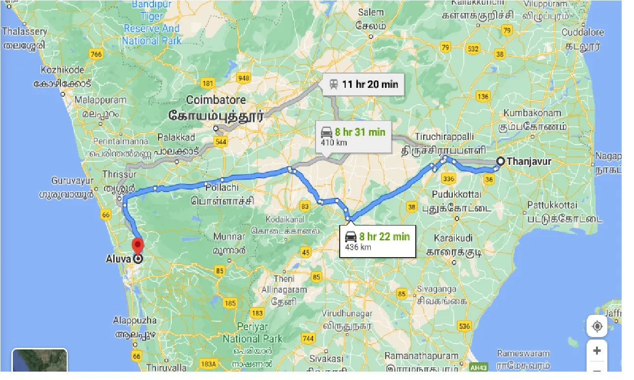 thanjavur-to-aluva-taxi