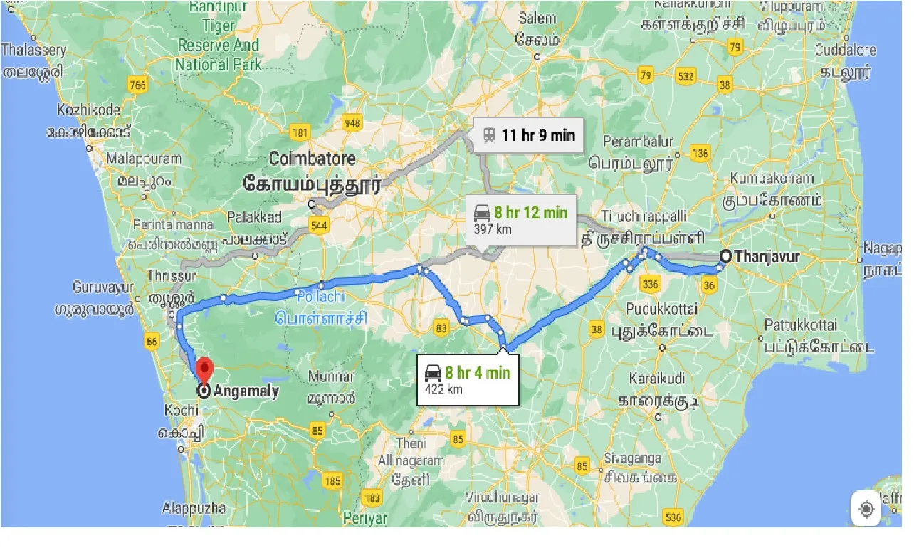 thanjavur-to-angamaly-one-way