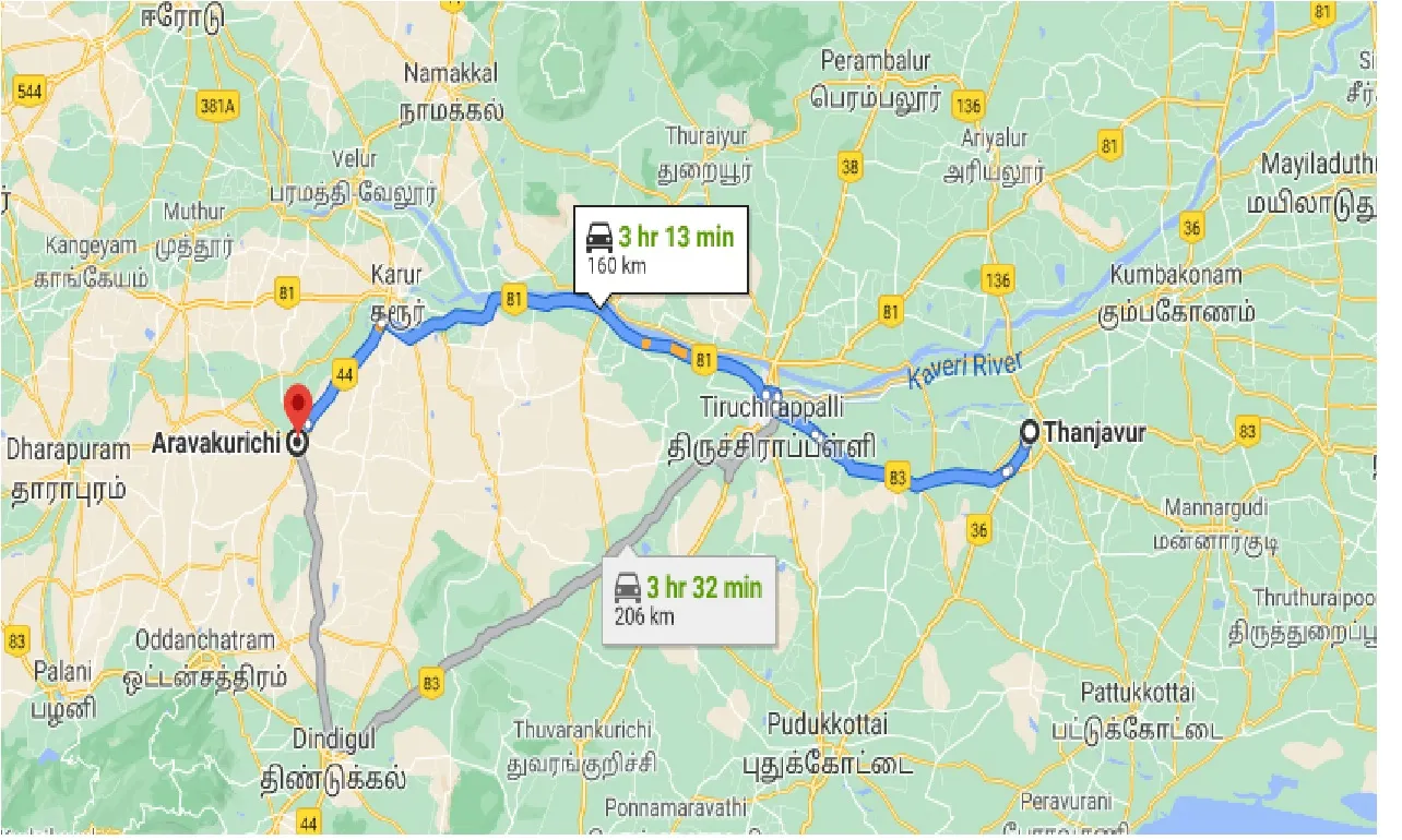 thanjavur-to-aravakurichi-one-way