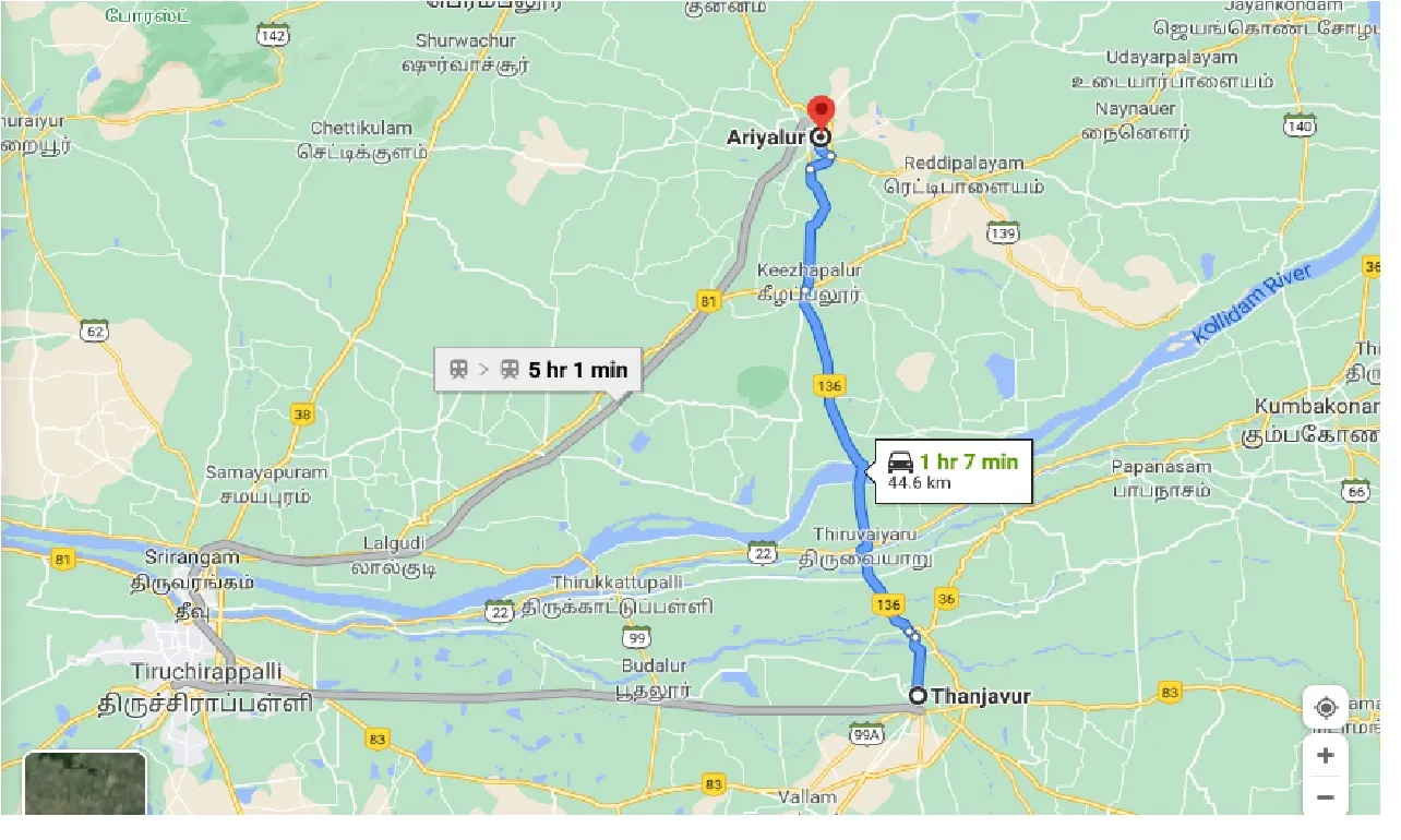 thanjavur-to-ariyalur-one-way