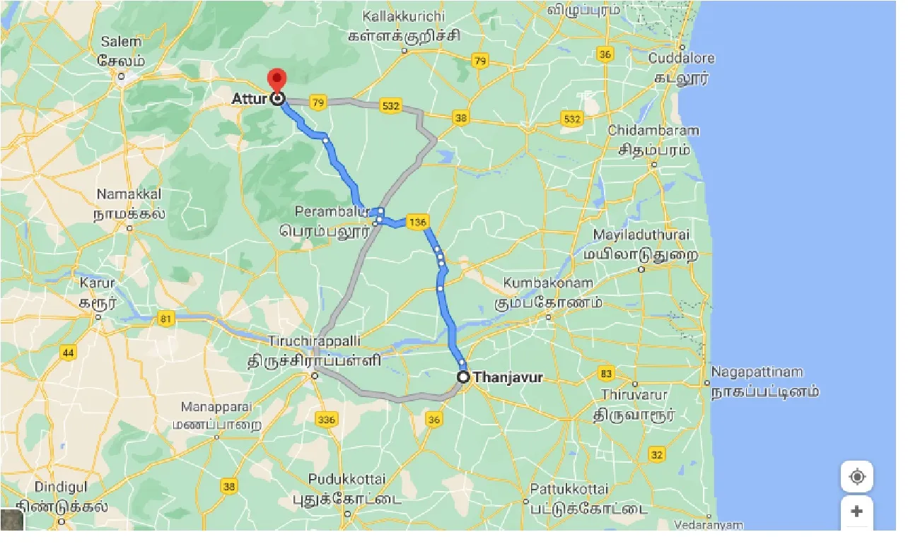 thanjavur-to-attur-one-way