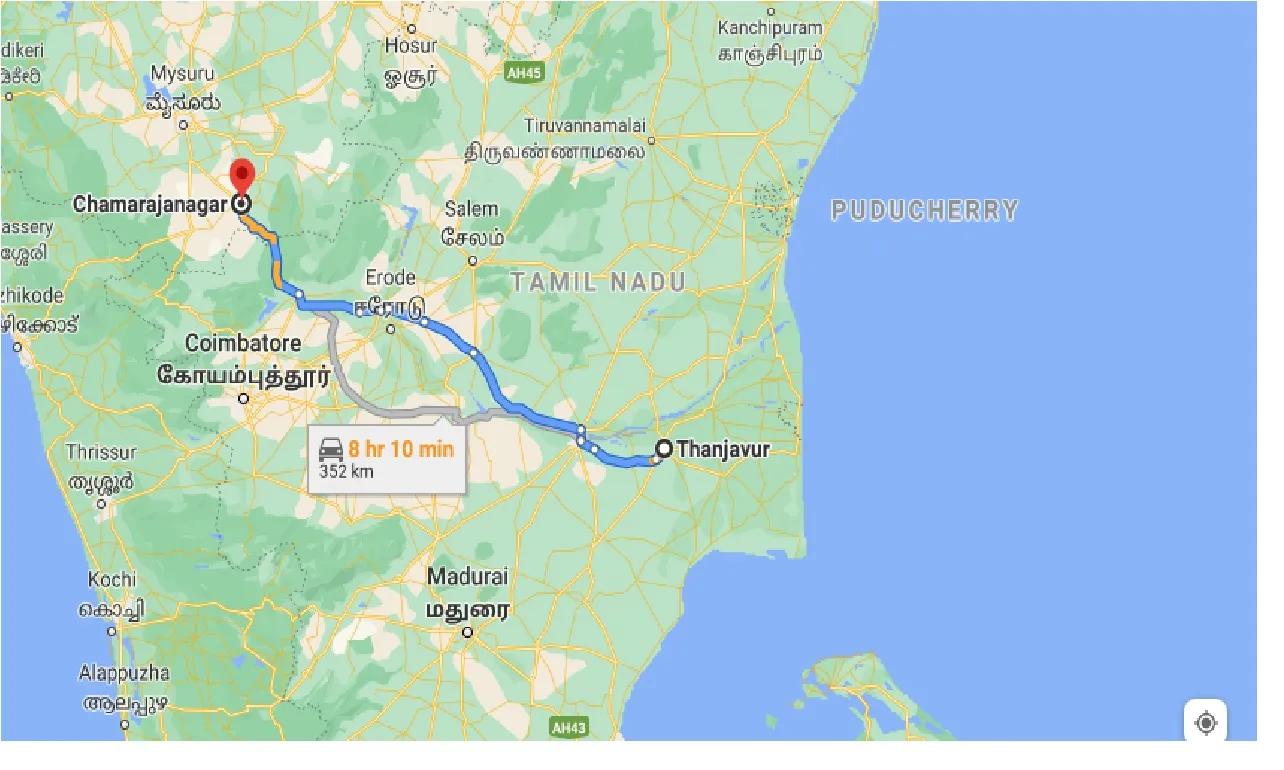 thanjavur-to-chamarajanagar-one-way
