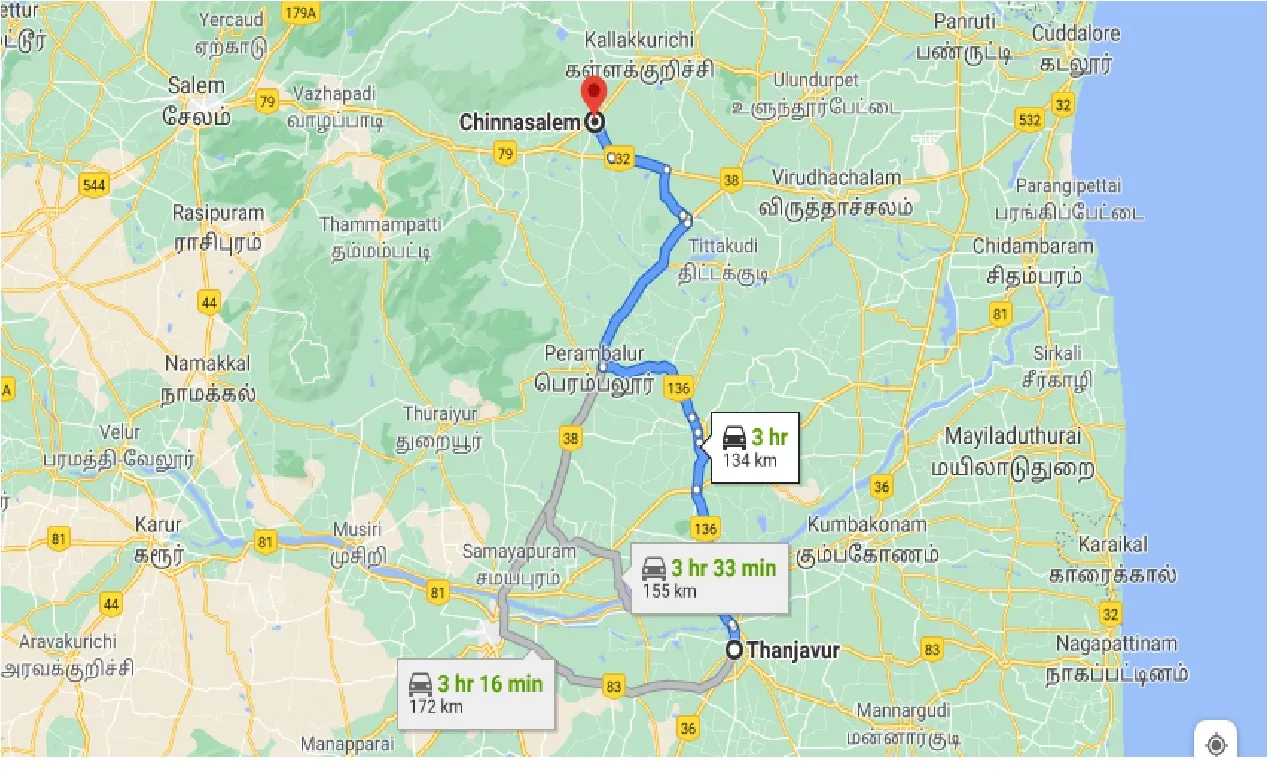 thanjavur-to-chinnasalem-taxi