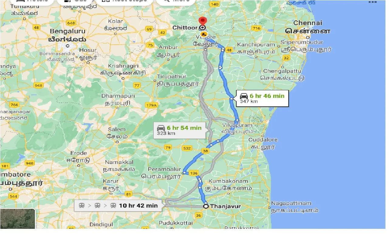 thanjavur-to-chittoor-one-way