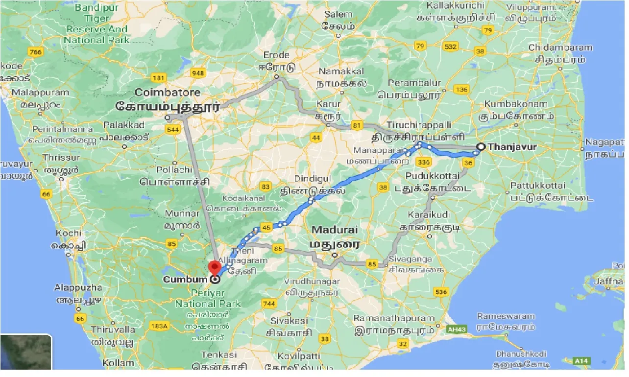 thanjavur-to-cumbum-one-way