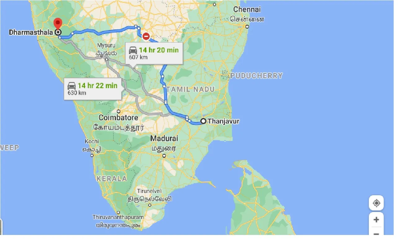 thanjavur-to-dharamasthala-taxi