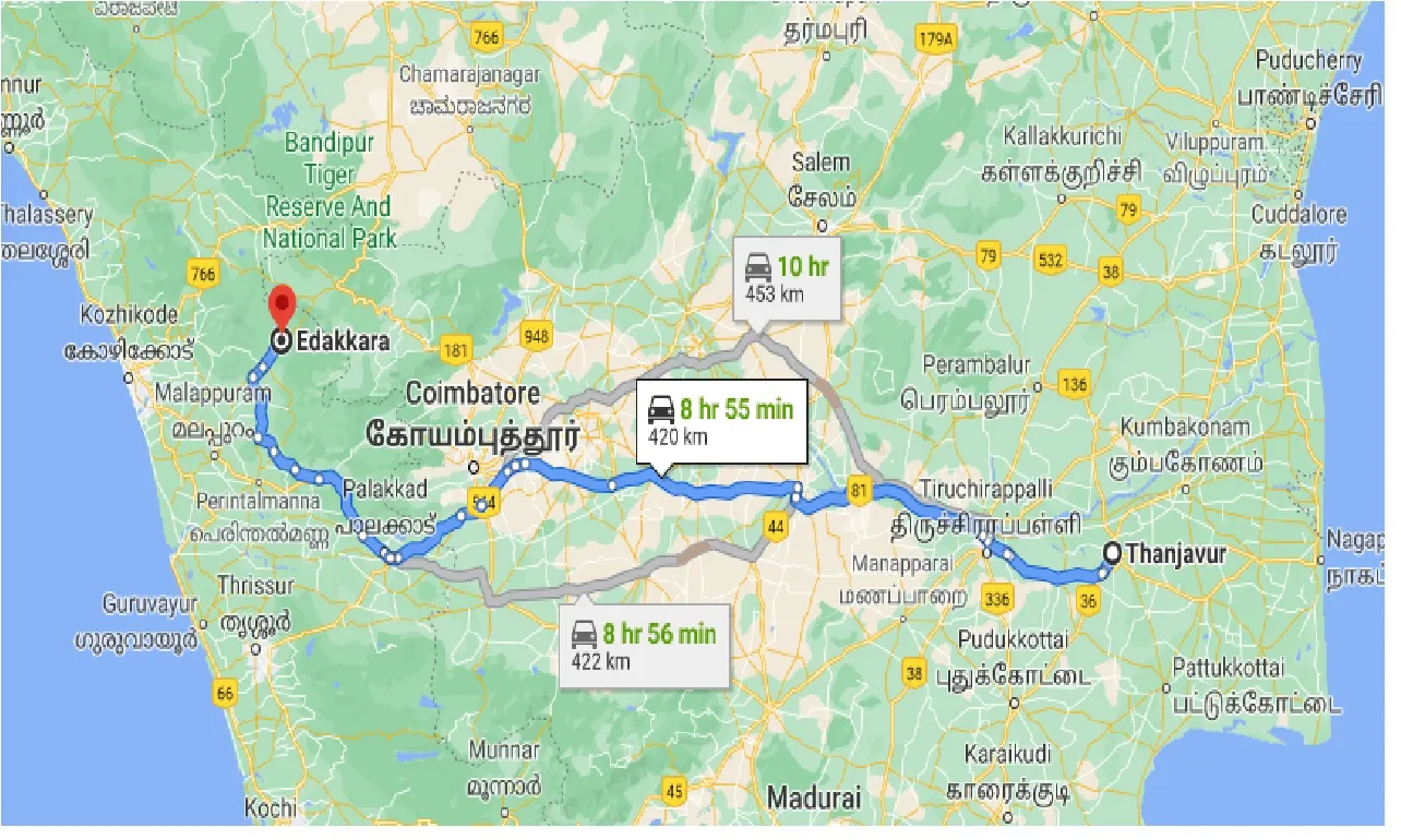 thanjavur-to-edakkara-one-way