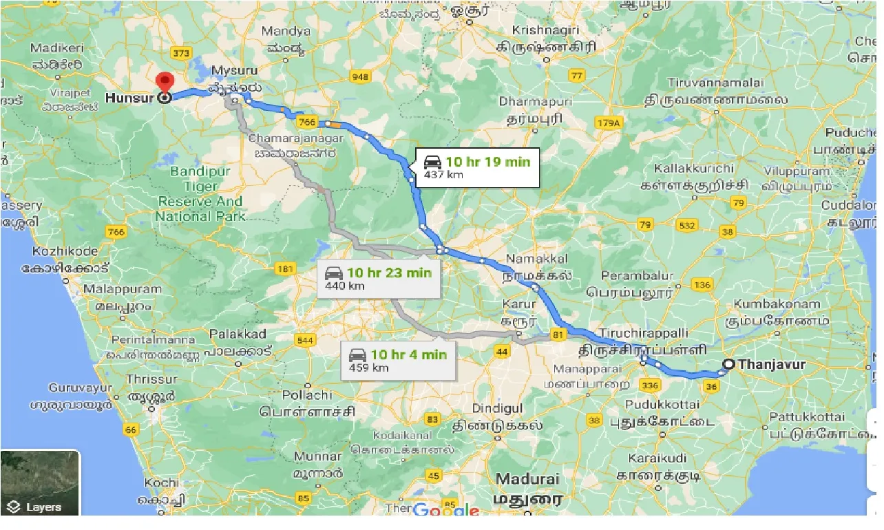 thanjavur-to-hunsur-one-way