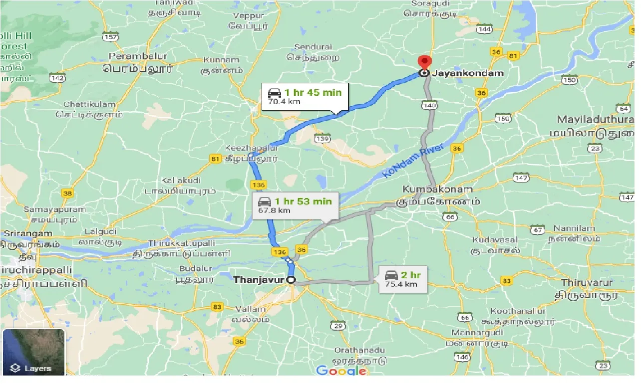 thanjavur-to-jayankondam-one-way