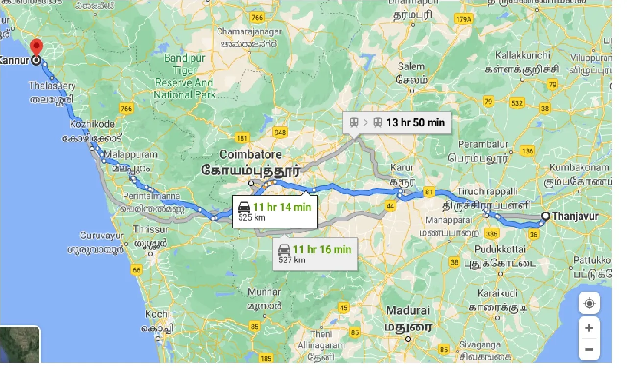 thanjavur-to-kannur-one-way