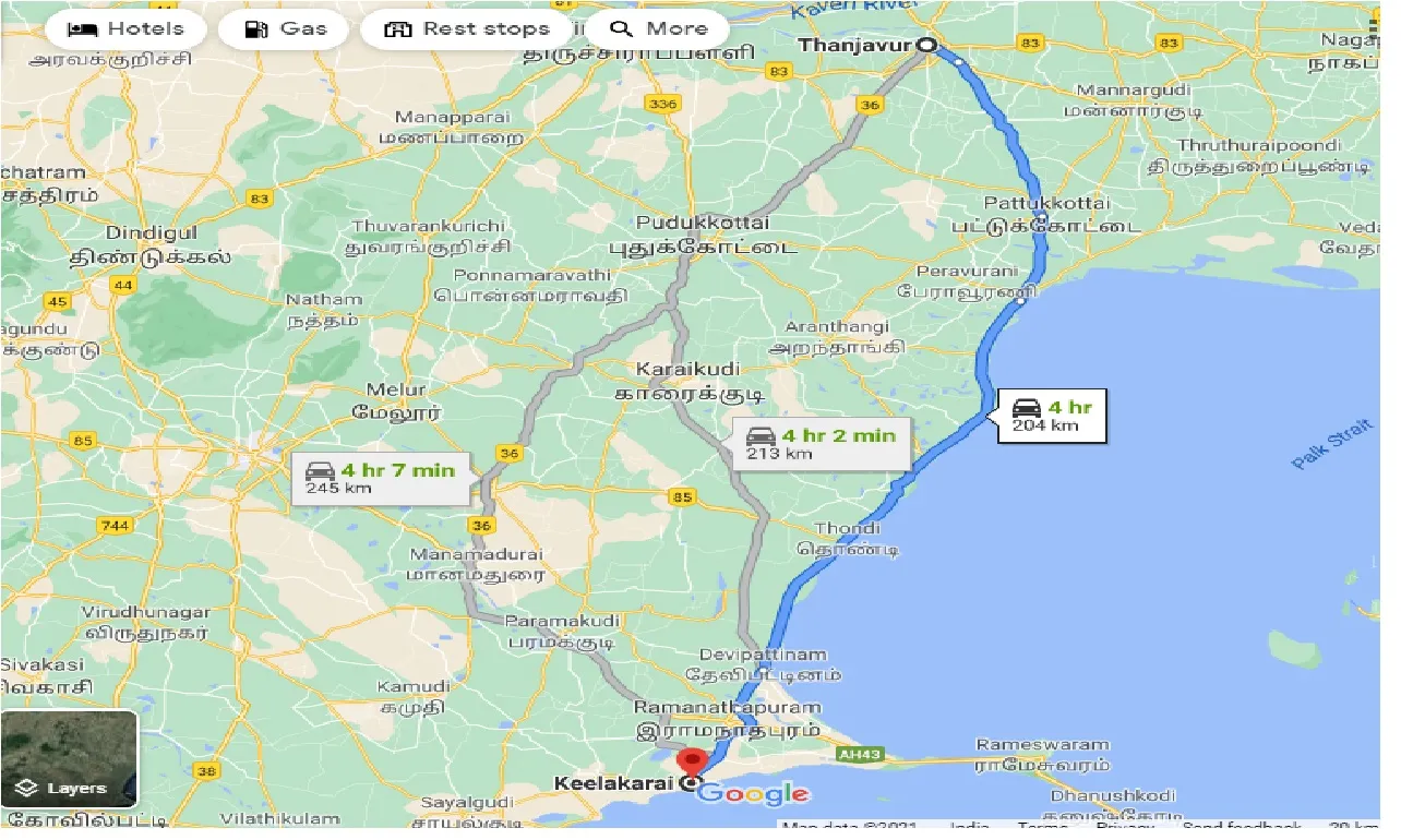 thanjavur-to-keelakarai-one-way