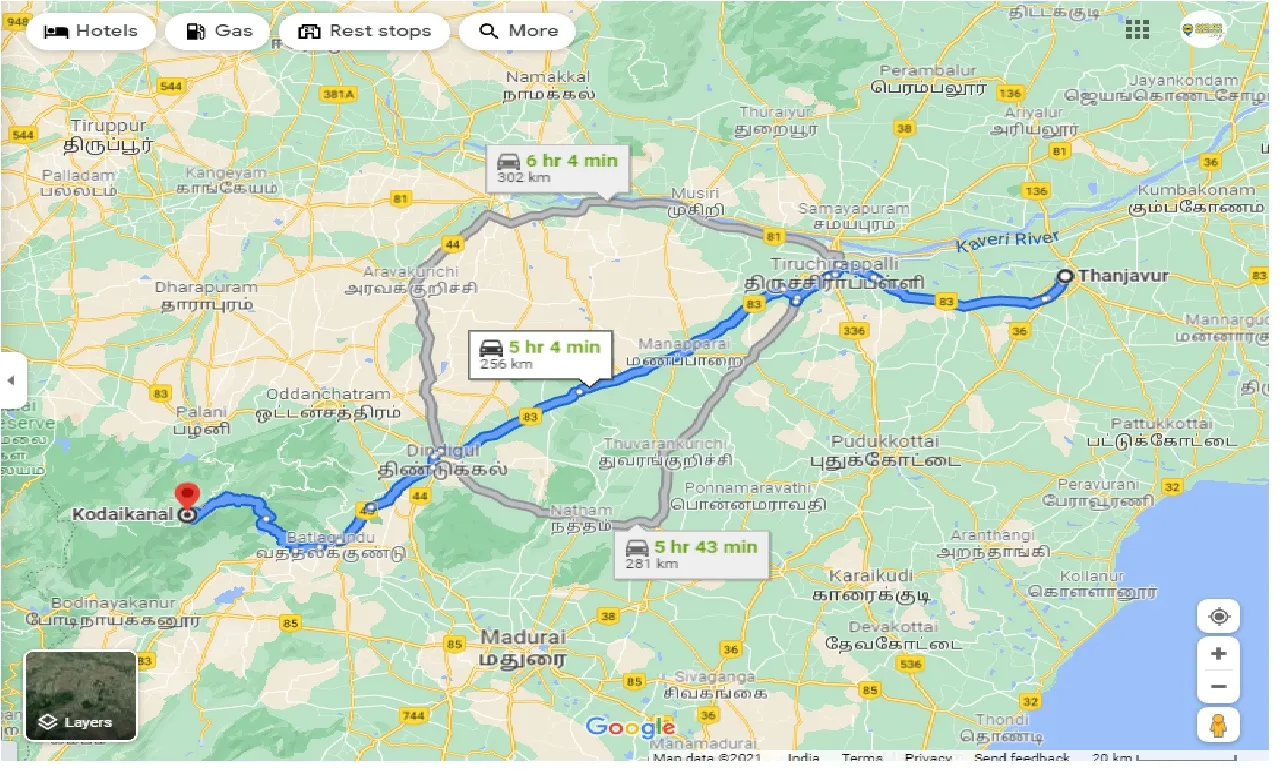 thanjavur-to-kodaikanal-one-way